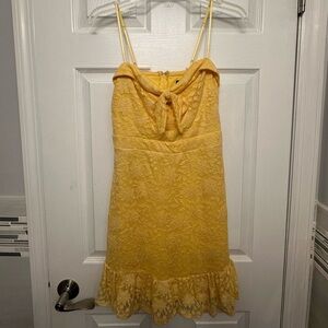 City Studio Yellow Lace Dress